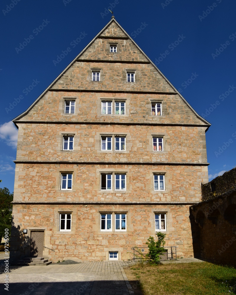 Fototapeta premium View in the historical town of Rothenburg on the Tauber, Bavaria, region Middle Franconia, Germany