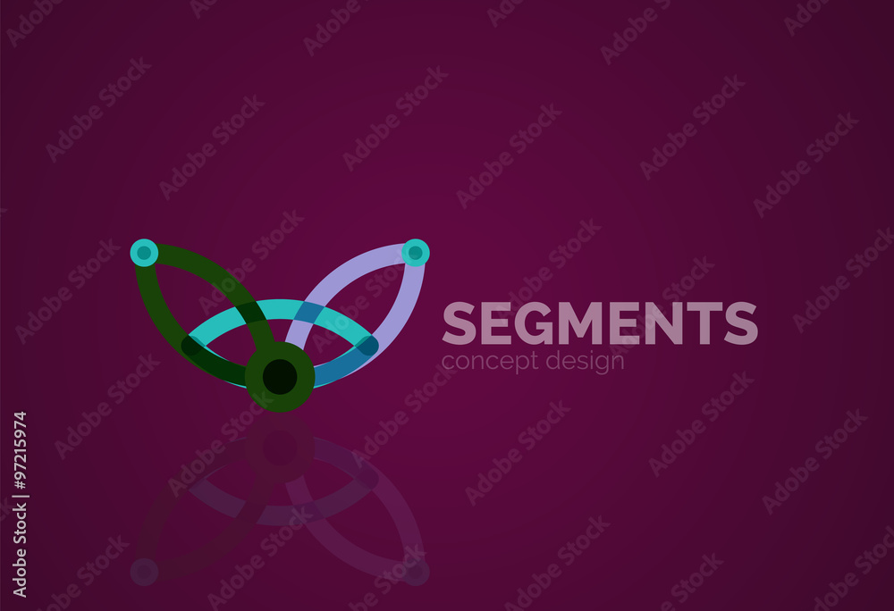 Vector outline minimal abstract geometric logo Vector outline minimal abstract geometric logo