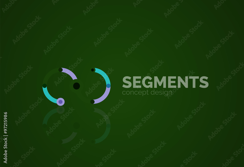 Fototapeta premium Vector outline minimal abstract geometric logo