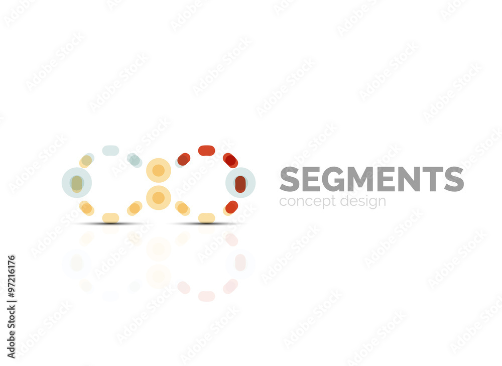 Vector outline minimal abstract geometric logo Vector outline minimal abstract geometric logo