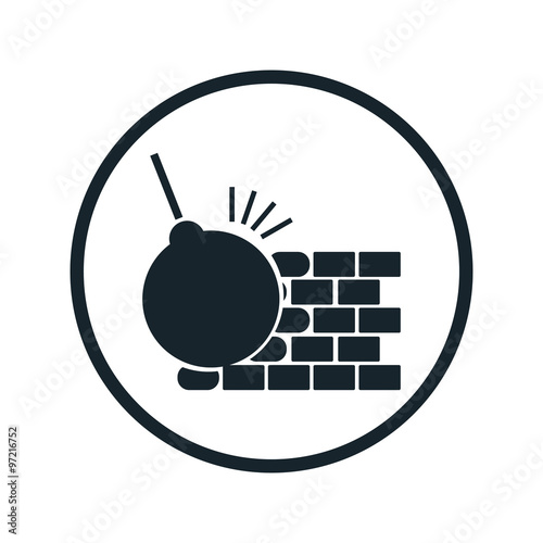 The dismantling of the wall icon