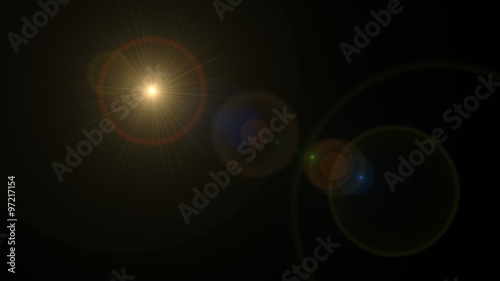 spotlight round circle lens flare yellow