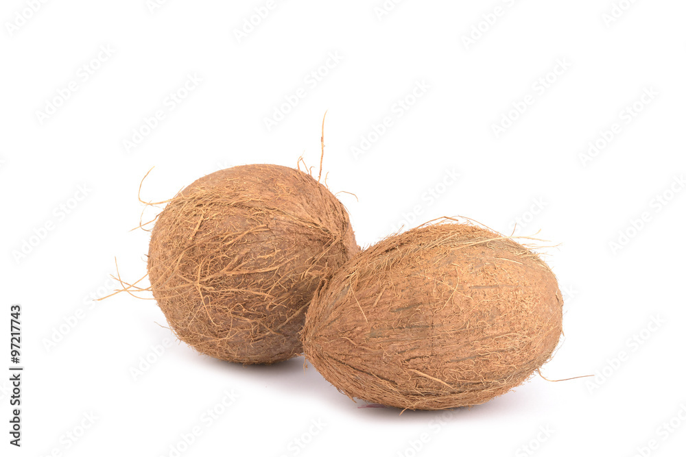 Tropical fruits, coconuts