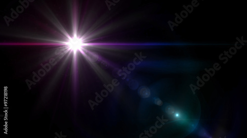 twinkle star lens flare pink