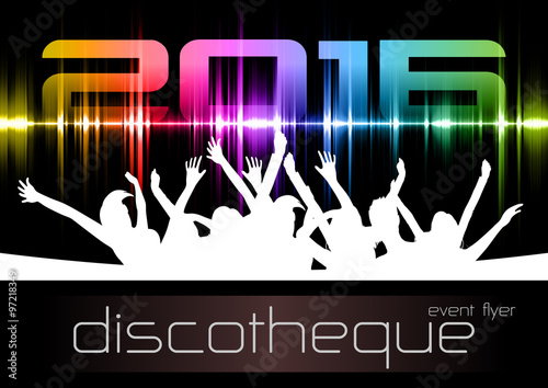 2016 Party Time - New Year's Disco & Event Flyer Template 