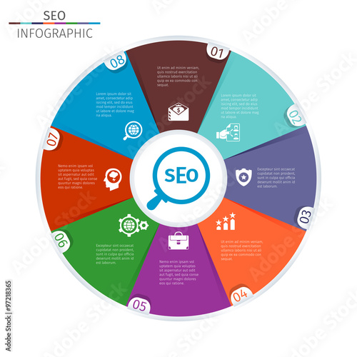 Circle infographic template photo