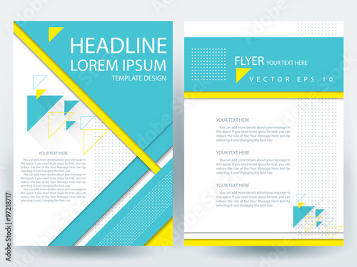 Abstract vector modern flyers brochure / annual report /design templates / stationery with white background in size a4