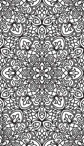 Seamless Abstract Tribal Pattern. Hand Drawn Ethnic Texture. Vec