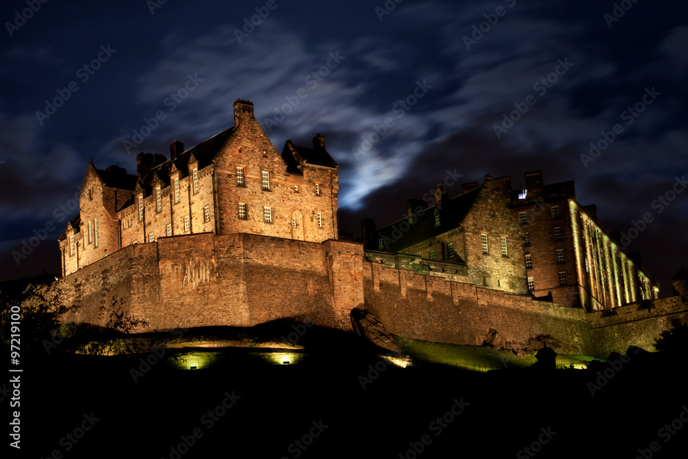 Edinburgh Castle at night 