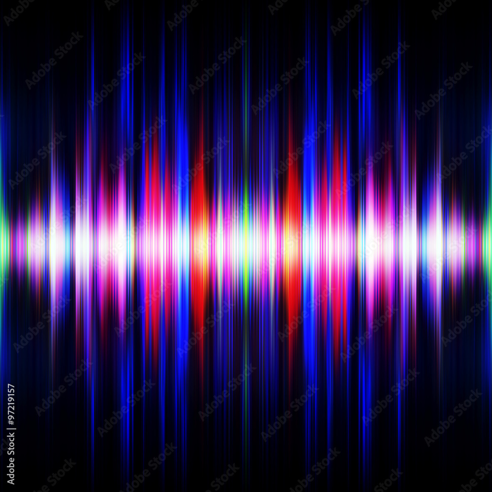 Symmetrical light waves burst illustration.