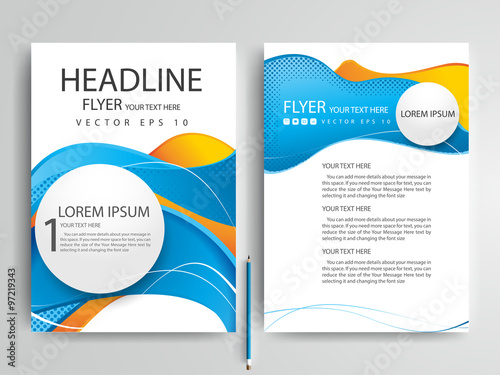 Abstract vector modern flyers brochure / annual report /design templates / stationery with white background in size a4
