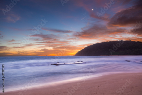 Sunrise at Moloa a Beach  Kauai  Hawaii