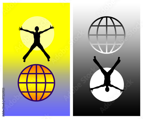 Canvas-taulu Woman with phases of depression and mania