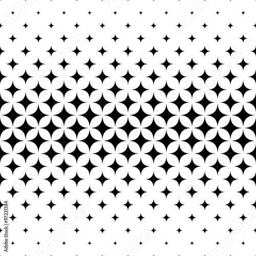 Seamless curved star pattern design vector