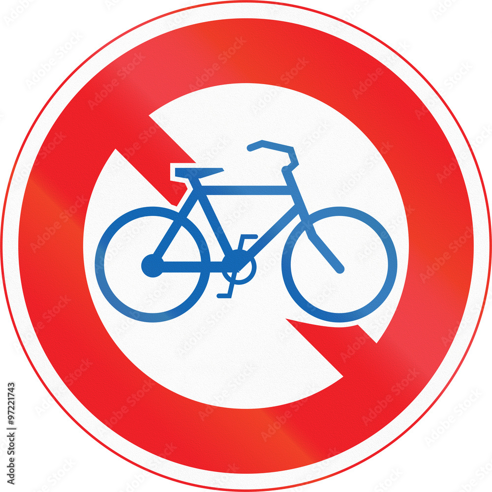 Japanese road sign - No Thoroughfare for Bicycles Japanese road sign - No Thoroughfare for Bicycles