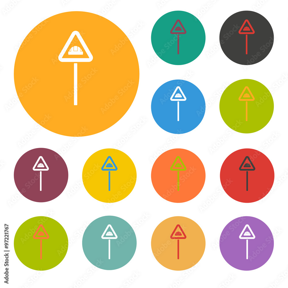 Warning sign icon Warning sign icon