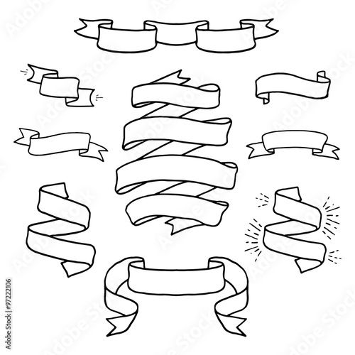Vintage  hand drawn design elements set.