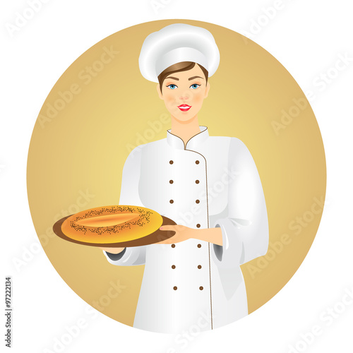  Young female baker