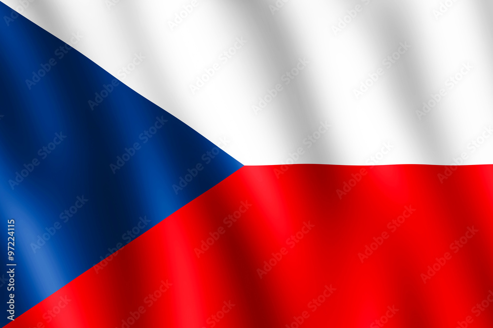 Flag of Czech waving in the wind Flag of Czech waving in the wind