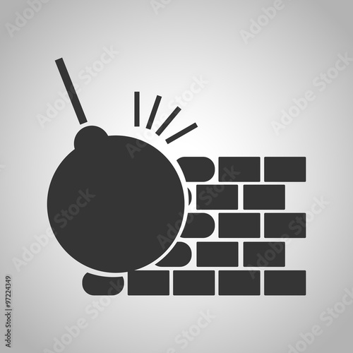The dismantling of the wall icon