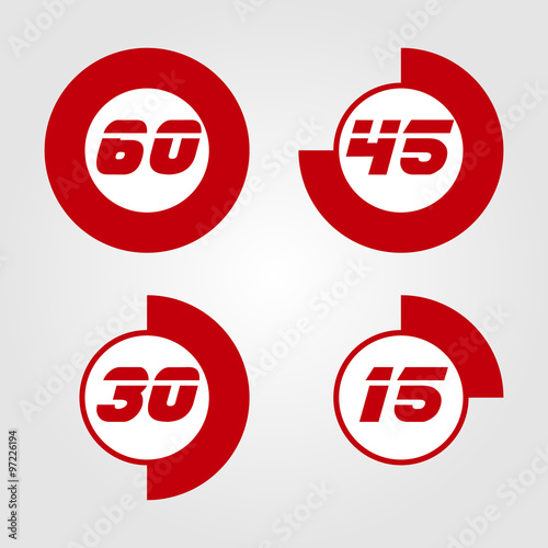 Lovely red timer set Free Download Lovely red timer set - GFXLoad