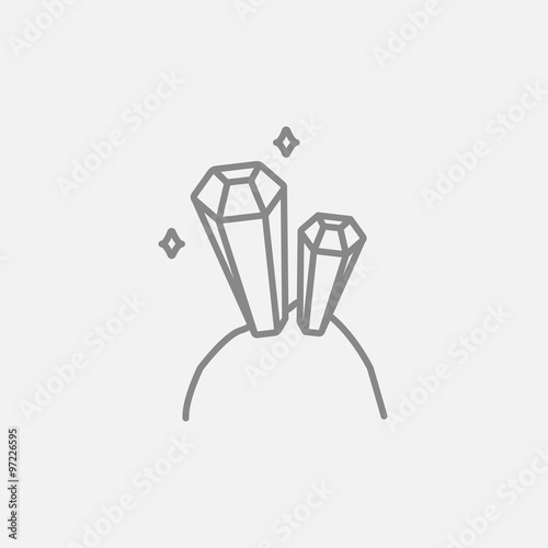 Gemstones line icon.