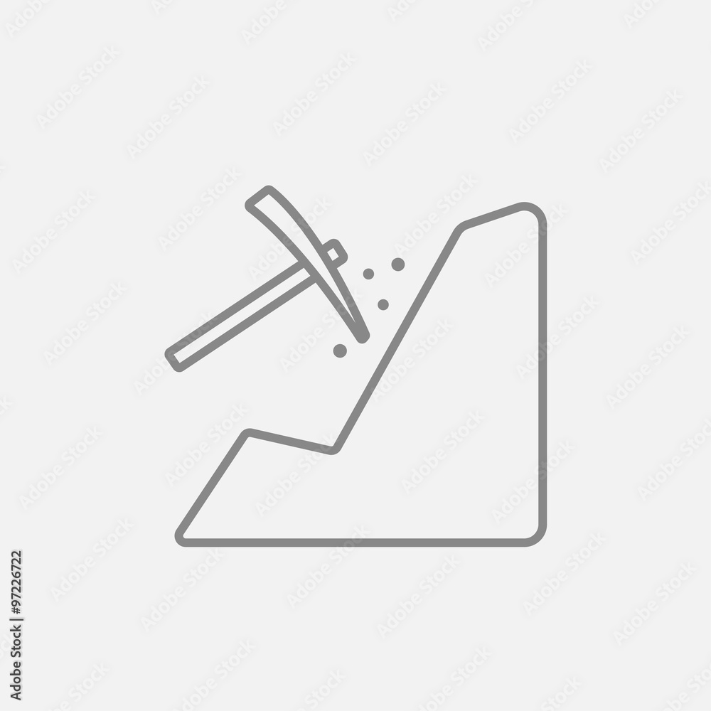 Mining line icon. Mining line icon.