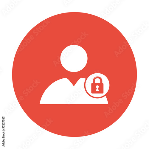 User icon, lock icon
