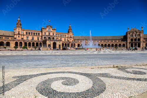 Beautiful Plaza de Espana, Sevilla, Spain