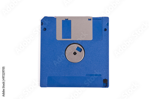 old floppy disks isolated on white background