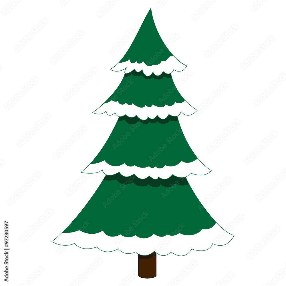 Fototapeta premium Vector of christmas tree