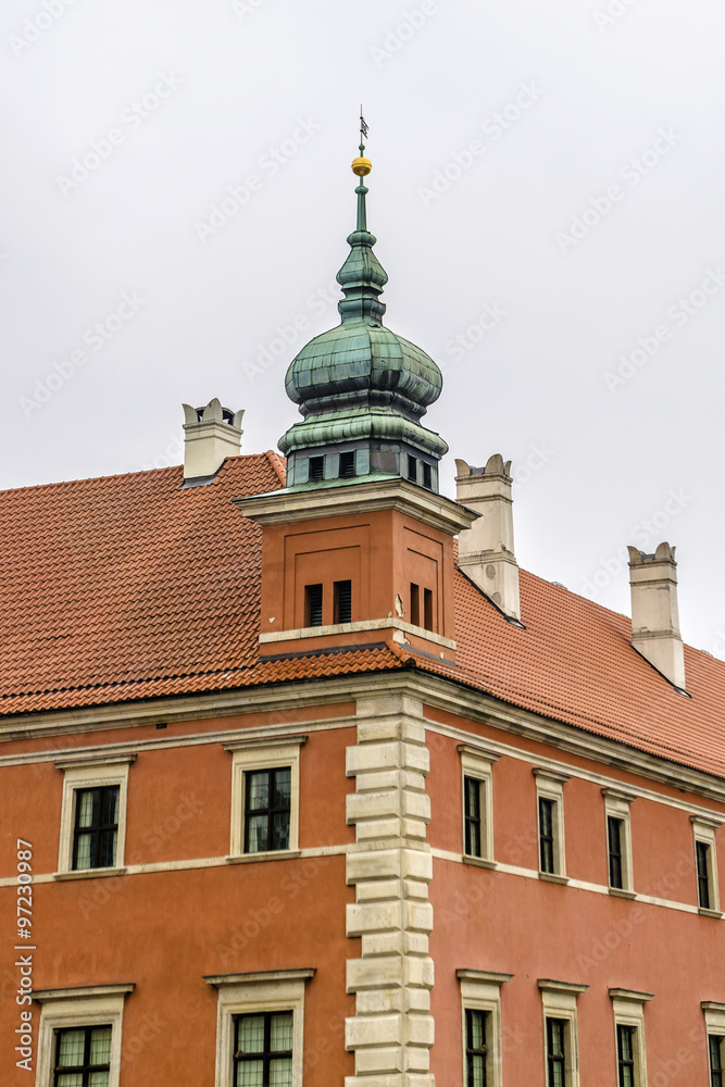 Fototapeta premium Royal castle (Zamek Krolewski, 1598). Warsaw, Poland.