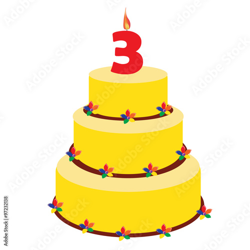 Third birthday cake