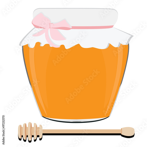 Honey spoon and pot