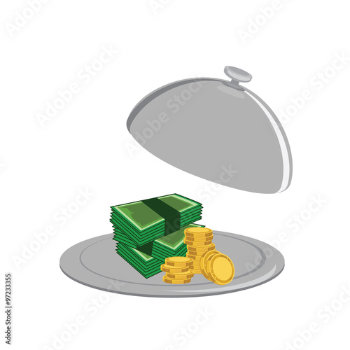 Money on serve plate