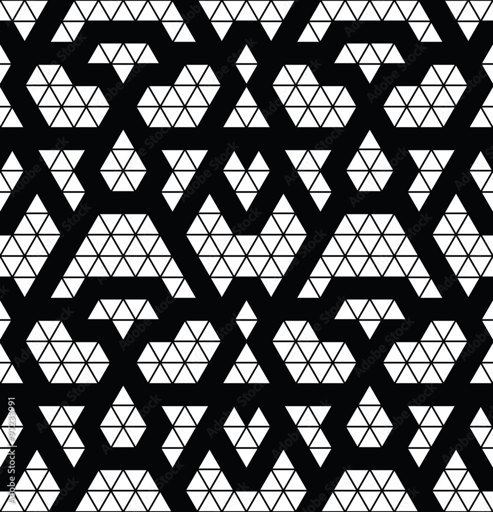 Fototapeta premium Tribal monochrome lace.
