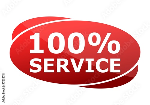 100  Service red sign