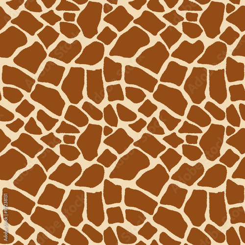 Coloring giraffe seamless pattern