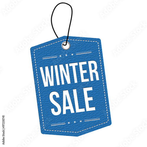 Winter sale label or price tag