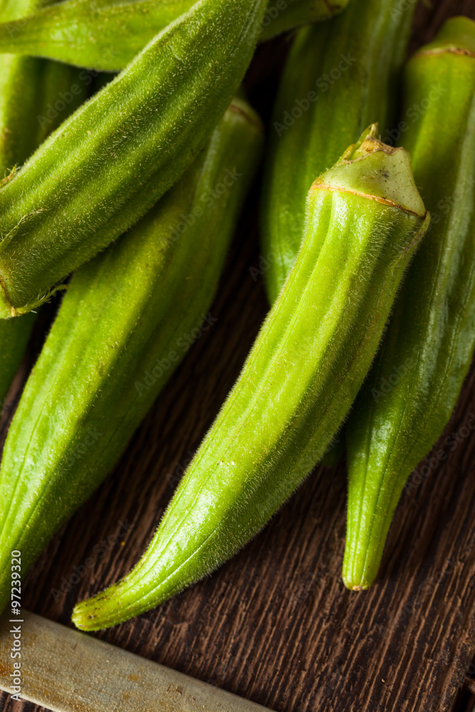 Fototapeta premium Fresh Green Organic Okra