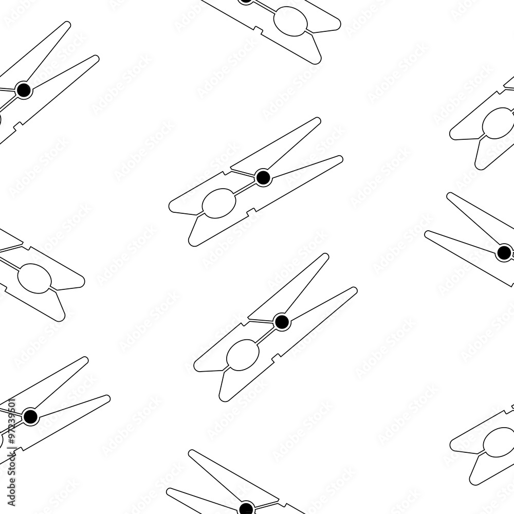 Fototapeta premium Clothes pin seamless pattern.