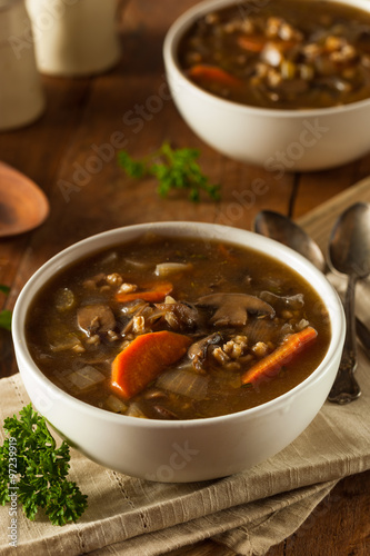 Homemade Mushroom Barley Soup