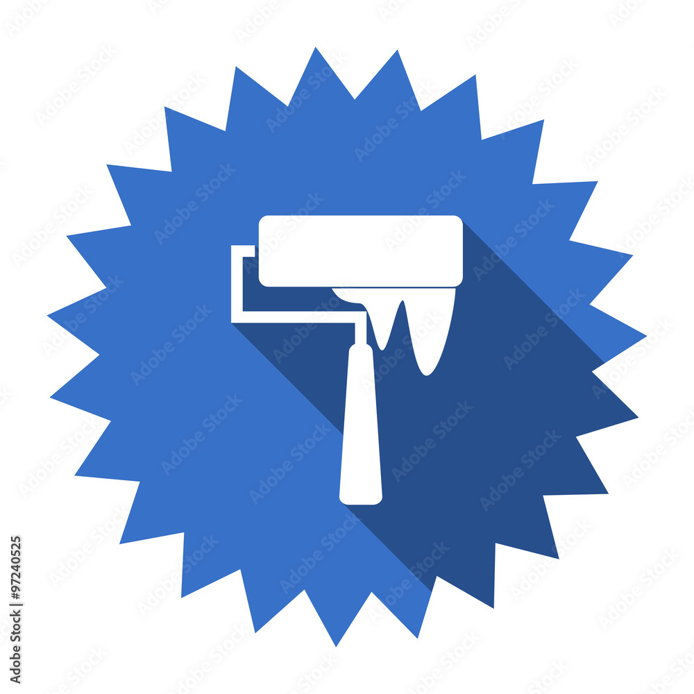 brush blue flat icon brush blue flat icon