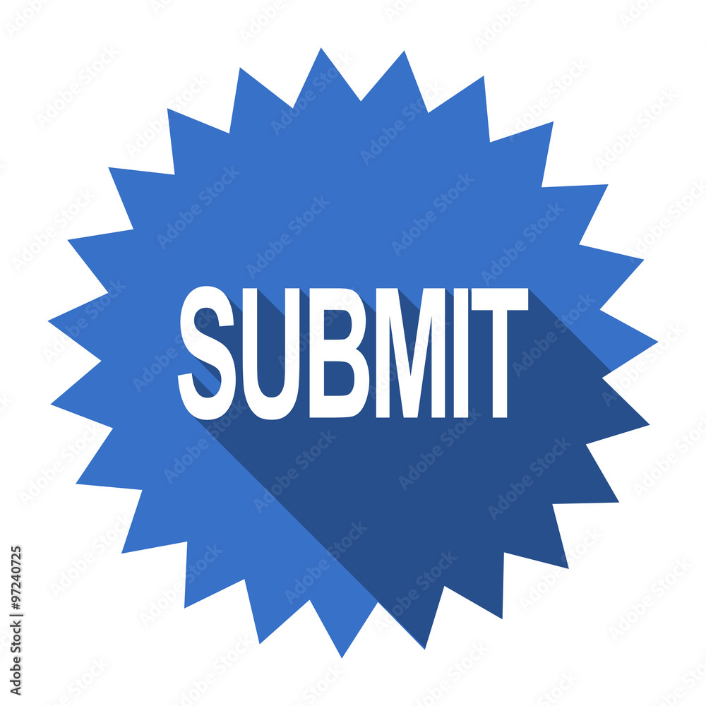 submit blue flat icon