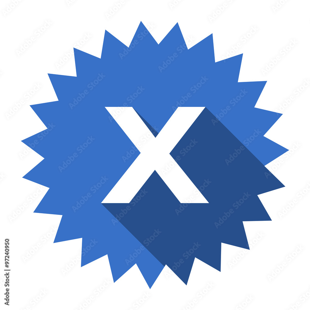 cancel blue flat icon