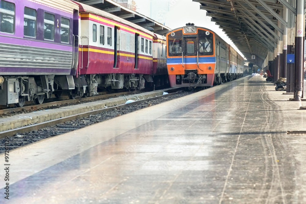 Train station/View of train station, Bangkok, Thailand. Train station/View of train station, Bangkok, Thailand.