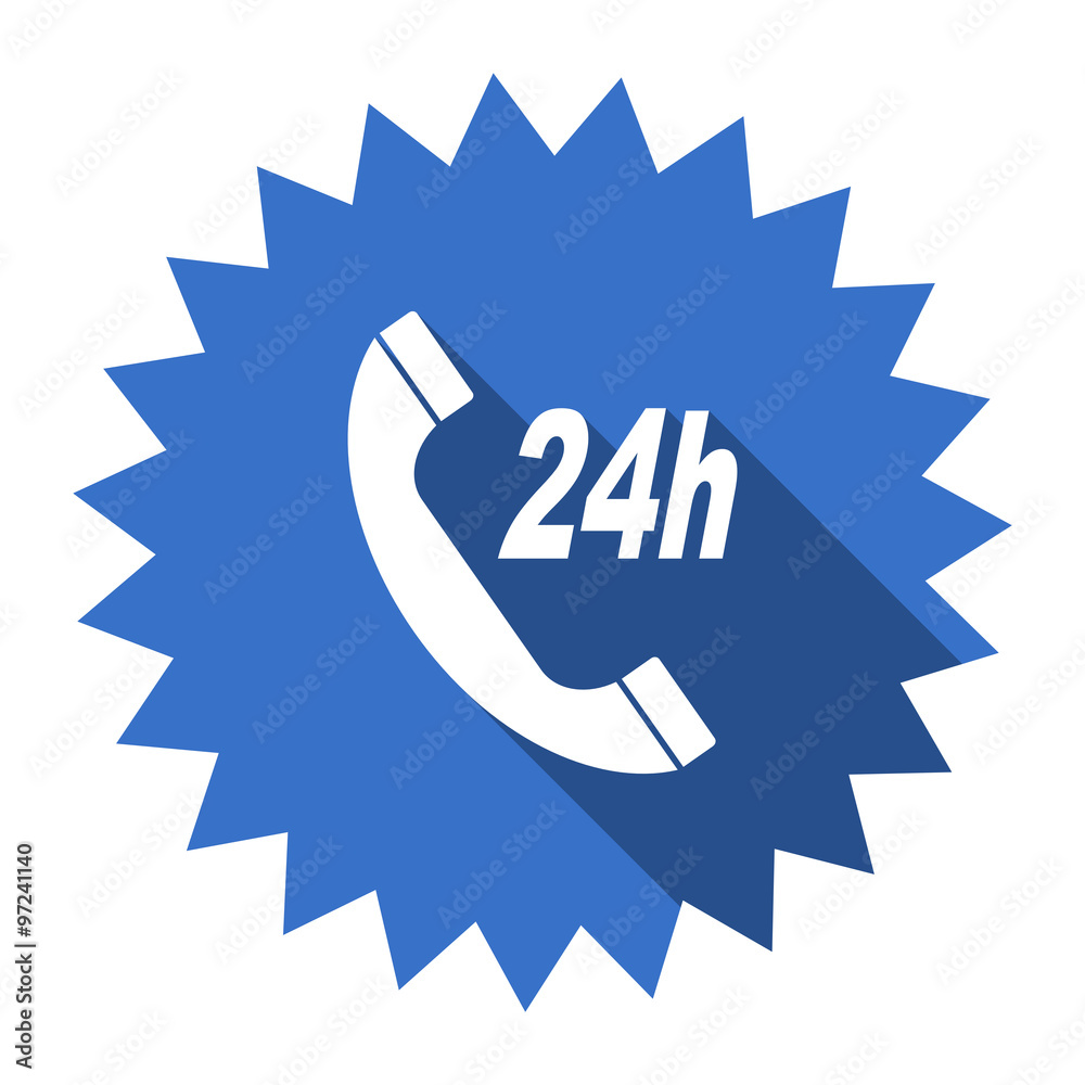 Fototapeta premium service blue flat icon