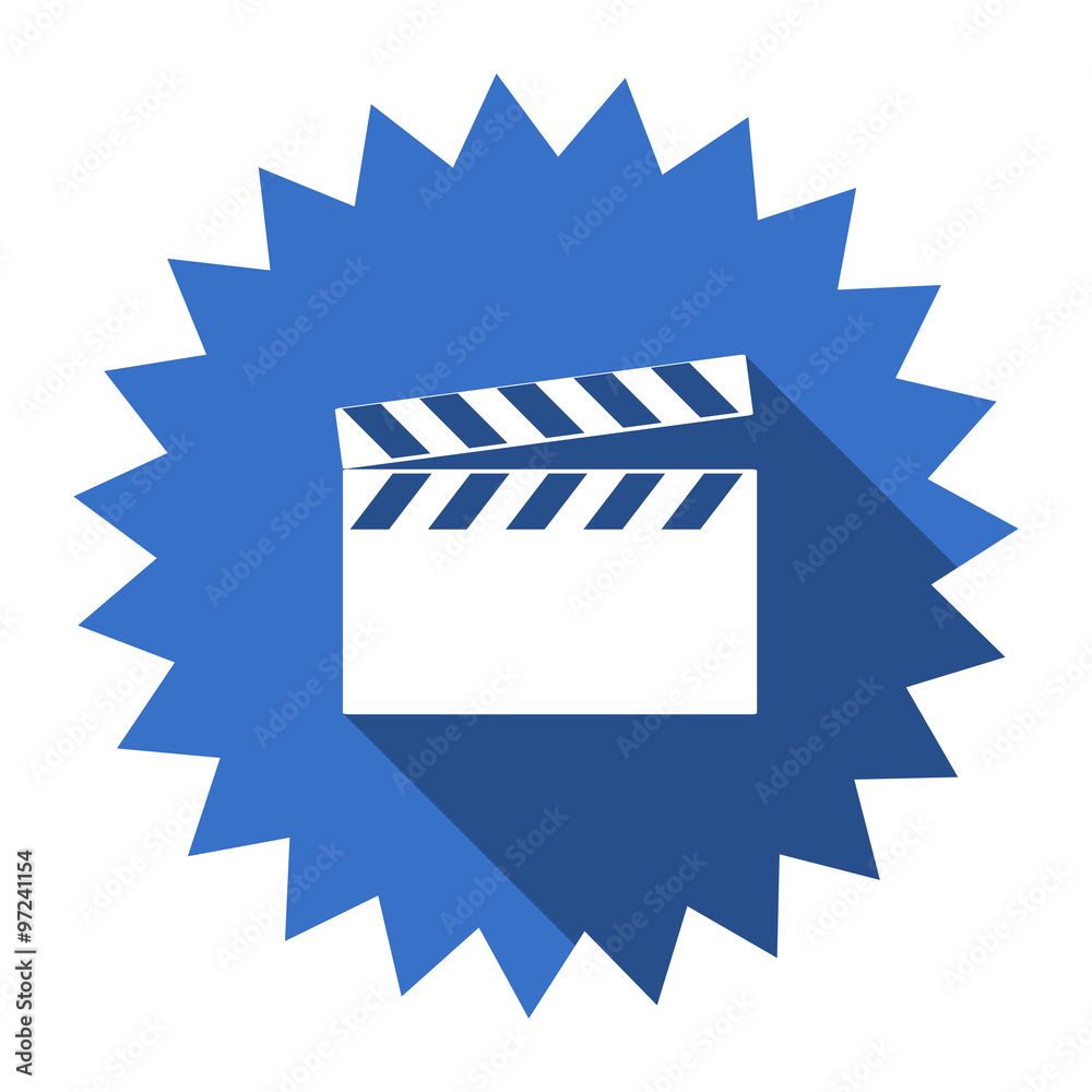video blue flat icon