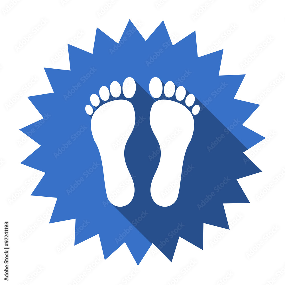 Obraz premium foot blue flat icon