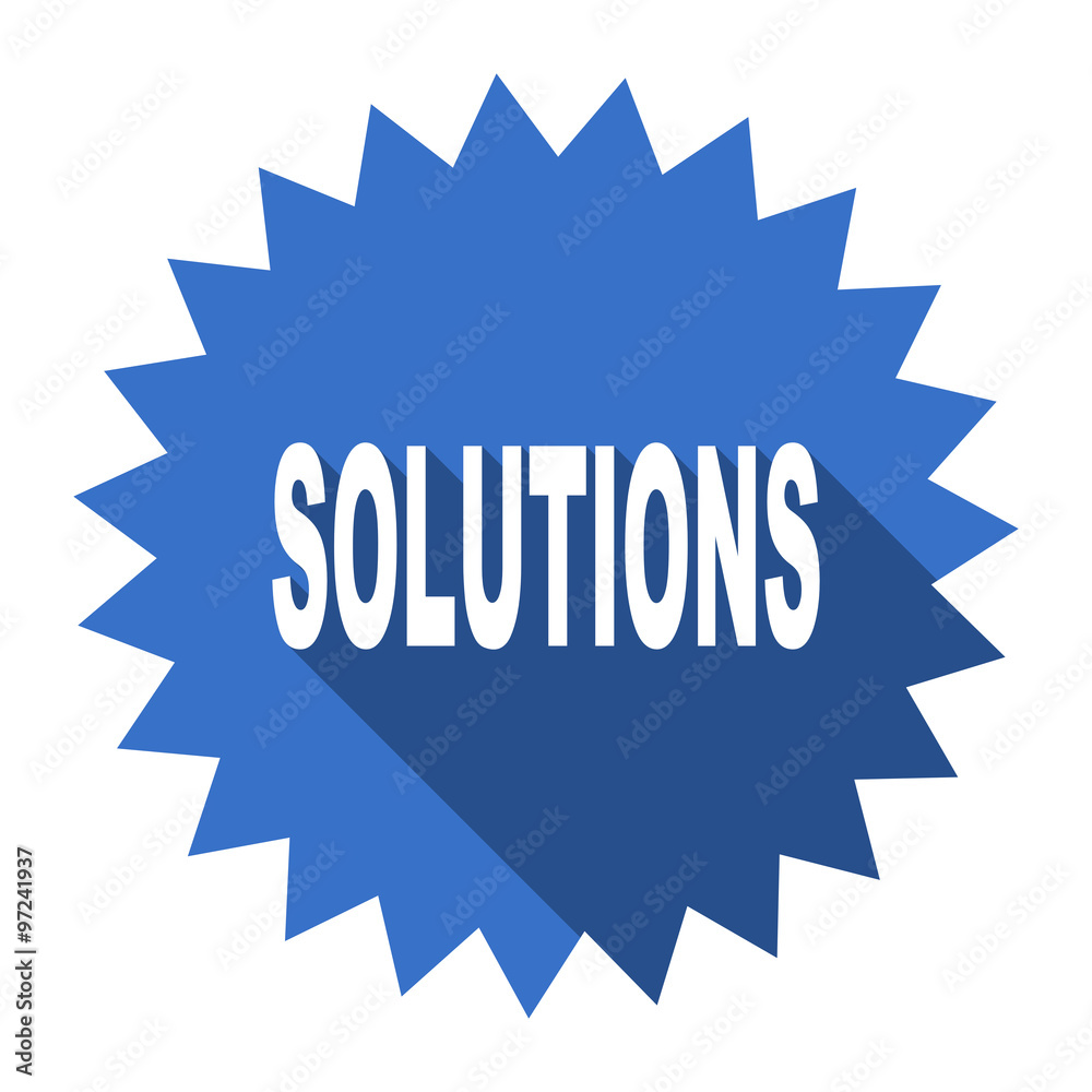 solutions blue flat icon solutions blue flat icon